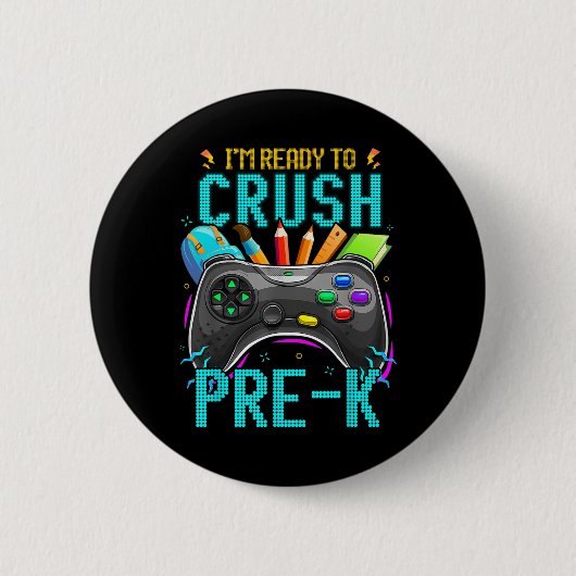 Ich bin bereit, das Video-Spiel "Pre-k CK to Schoo Button (Vorderseite)