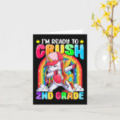 Ich bin bereit, das zweitklassige Dabbing-Einhorn  Karte (Gelbe Blume)