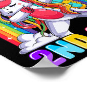 Ich bin bereit, das zweitklassige Dabbing-Einhorn Poster (Ecke)