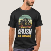 Ich bin bereit, den 1. Klasse Boys Monster Truck F T-Shirt (Vorderseite)