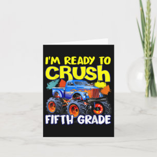 Ich bin bereit, den 5th Grade Monster Truck First Karte