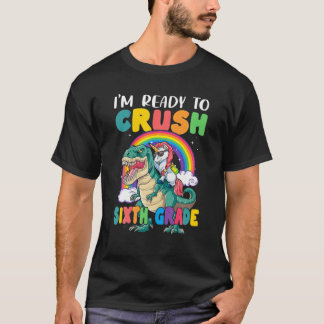 Ich bin bereit, den 6. Grad Einicorn Dinosaurier z T-Shirt