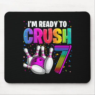 Ich bin bereit, den 7. Geburtstag Bowling zu zersc Mousepad