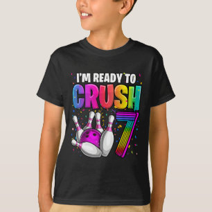 Ich bin bereit, den 7. Geburtstag Bowling zu zersc T-Shirt