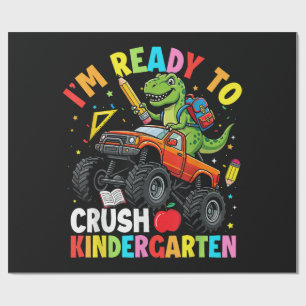 Ich bin bereit, den ersten Tag im Kindergarten zu Geschenkpapier