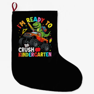 Ich bin bereit, den ersten Tag im Kindergarten zu Großer Weihnachtsstrumpf