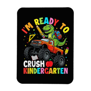 Ich bin bereit, den ersten Tag im Kindergarten zu Magnet