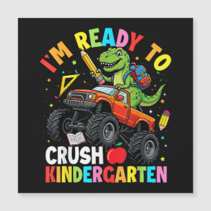 Ich bin bereit, den ersten Tag im Kindergarten zu Magnetkarte