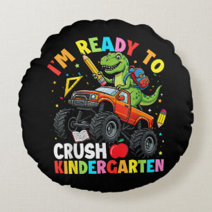 Ich bin bereit, den ersten Tag im Kindergarten zu Rundes Kissen