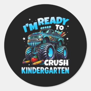 Ich bin bereit, den Kindergarten-Crush am ersten T Runder Aufkleber