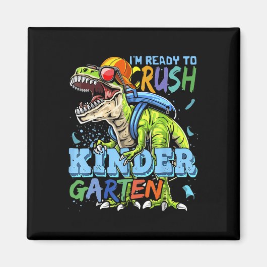 Ich bin bereit, den Kindergarten Dino T-Rex Ck zu  Magnet (Vorne)