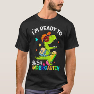 Ich bin bereit, den Kindergarten-Dinosaurier-Astro T-Shirt