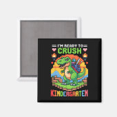 Ich bin bereit, den Kindergärten-Dinosaurier-Gamer Magnet (Vorderseite/Rückseite)