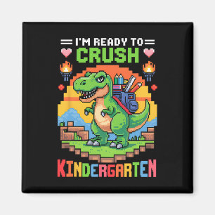 Ich bin bereit, den Kindergärten-Dinosaurier-Gamer Magnet