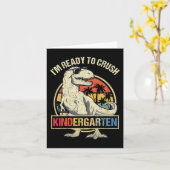 Ich bin bereit, den Kindergarten Dinosaurier-Jungs Karte (Gelbe Blume)