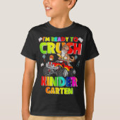 Ich bin bereit, den Kindergarten-Dinosaurier-LKW z T-Shirt (Vorderseite)