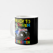 Ich bin bereit, den Kindergarten Dinosaurier Monst Kaffeetasse (Vorderseite Links)
