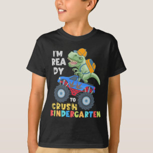 Ich bin bereit, den Kindergarten Dinosaurier-Monst T-Shirt