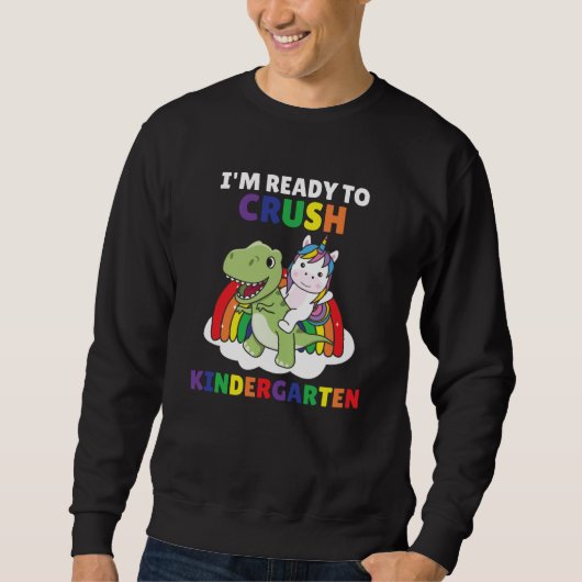 Ich bin bereit, den Kindergarten Dinosaurier Unico Sweatshirt (Vorderseite)