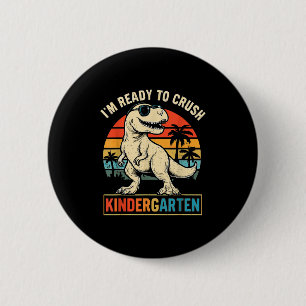 Ich bin bereit, den Kindergarten Dinosaurier zurüc Button