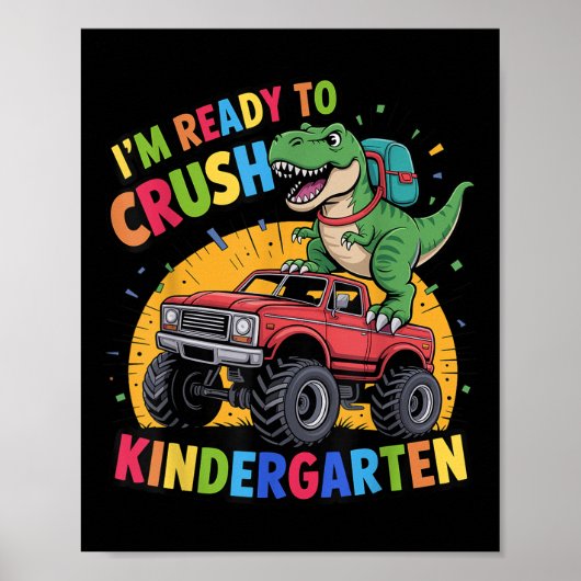 Ich bin bereit, den Kindergarten-Dinosaurier zurüc Poster (Vorne)
