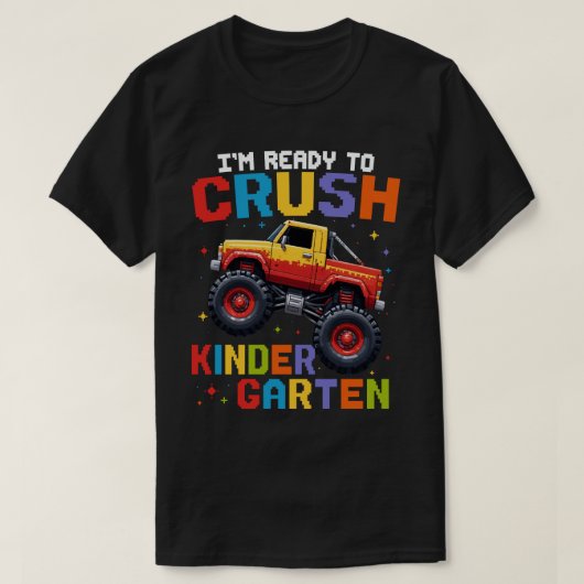 Ich bin bereit, den Kindergarten-Monster-LKW zu ze T-Shirt (Design vorne)