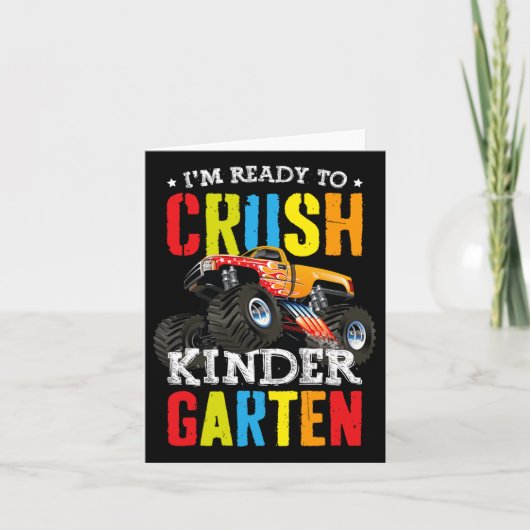Ich bin bereit, den Kindergarten Monster Truck CK Karte (Vorderseite)
