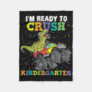 Ich bin bereit, den Kindergarten-Monstertruck-Dino Fleecedecke