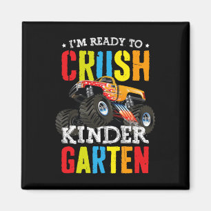 Ich bin bereit, den Kindergarten-Monstertruck zu z Magnet