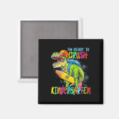 Ich bin bereit, den Kindergarten T-Rex-Dino zu zer Magnet (Vorderseite/Rückseite)