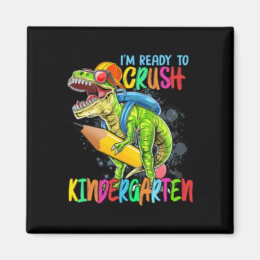 Ich bin bereit, den Kindergarten T-Rex-Dino zu zer Magnet (Vorne)