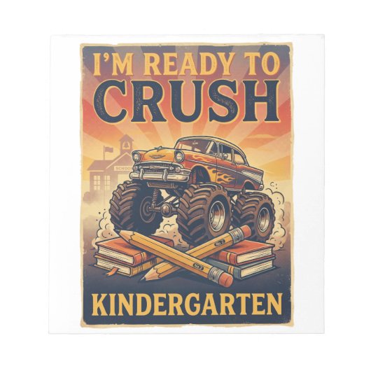Ich bin bereit, den Kindergarten zu rocken Notizblock (Vorderseite)
