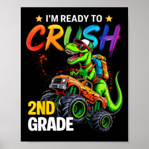 Ich bin bereit, den Monstertruck-Dinosaurier der 2 Poster