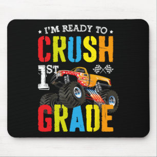 Ich bin bereit, den Monstertruck eines Jungen in d Mousepad