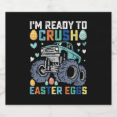 Ich bin bereit, den Ostereier-Monsterlkw zu zerque Bierflaschenetikett (Einzelnes Label)