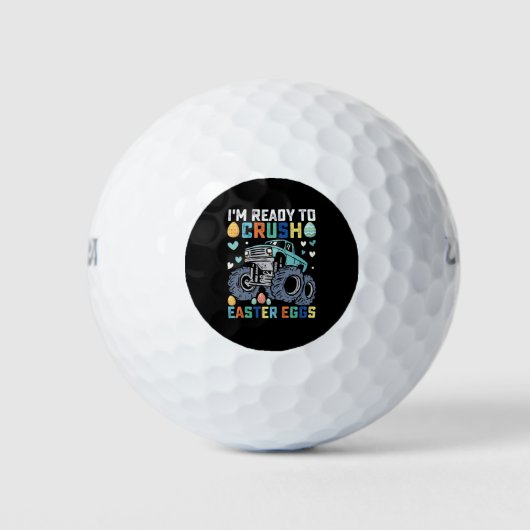 Ich bin bereit, den Ostereier-Monsterlkw zu zerque Golfball (Vorderseite)