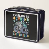Ich bin bereit, den Ostereier-Monsterlkw zu zerque Metall Brotdose (Vorderseite)