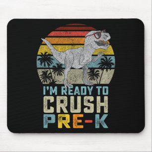 Ich bin bereit, den Pre-K-Dinosaurier am 1. Tag de Mousepad