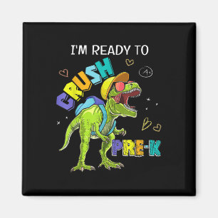 Ich bin bereit, den Pre-K-Dinosaurier T-Rex am ers Magnet