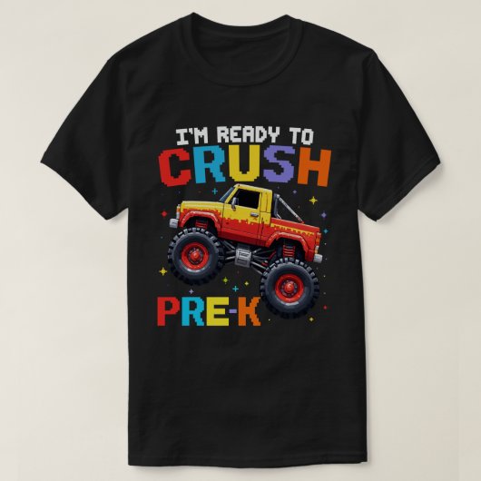 Ich bin bereit, den Pre-K-Monster-LKW zu zerdrücke T-Shirt (Design vorne)
