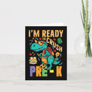 Ich bin bereit, den Pre-K Monster Truck Dino zu ze Karte