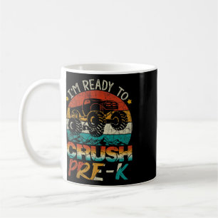 Ich bin bereit, den Pre-k-Monstertruck Vintage-Jun Kaffeetasse