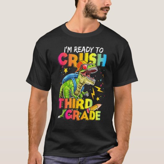 Ich bin bereit, den Rex Saurus der dritten Klasse T-Shirt (Vorderseite)