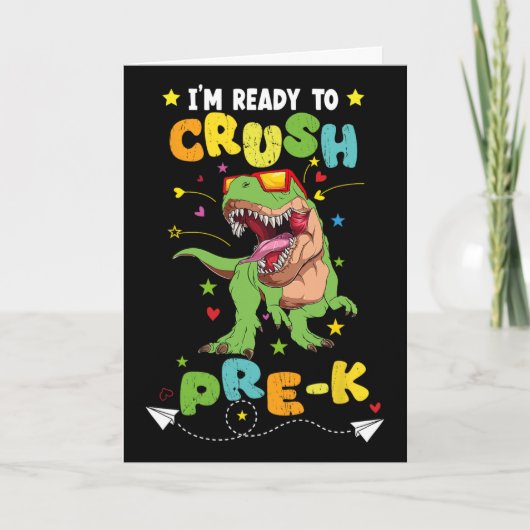 Ich bin bereit, den T-Rex-Dinosaurier der Vorkinde Karte (Vorderseite)