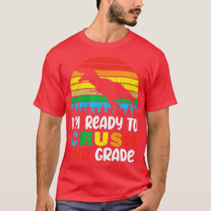 Ich bin bereit, den zweiten Grade Funny Dinosaur z T-Shirt