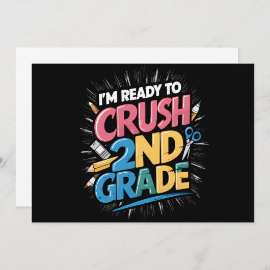 Ich bin bereit, den zweiten Schulabschluss zu mach Einladung (Vorne/Hinten)