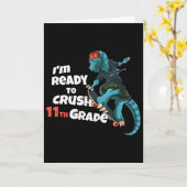 Ich bin bereit, die 11. Klasse Dinosaurier Skatebo Karte (Gelbe Blume)