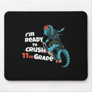 Ich bin bereit, die 11. Klasse Dinosaurier Skatebo Mousepad