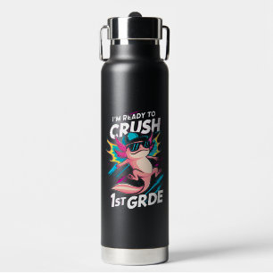 Ich bin bereit, die 1. Klasse Axolotl-Rückenschule Trinkflasche