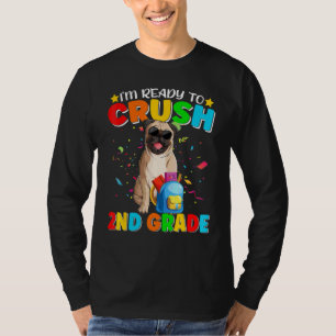 Ich bin bereit, die 2. Klasse Pug-Hund zurück zur T-Shirt